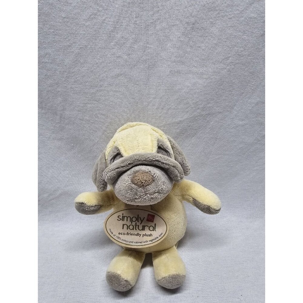 Russ Berrie Simply Natural Plush Pug 6” Light Beige